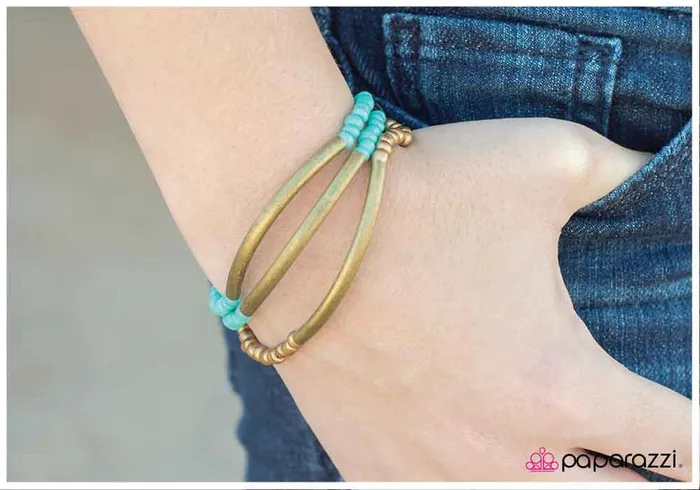 Paparazzi Bracelet Valley of Fire Blue Paparazzi Jewelry Bracelets