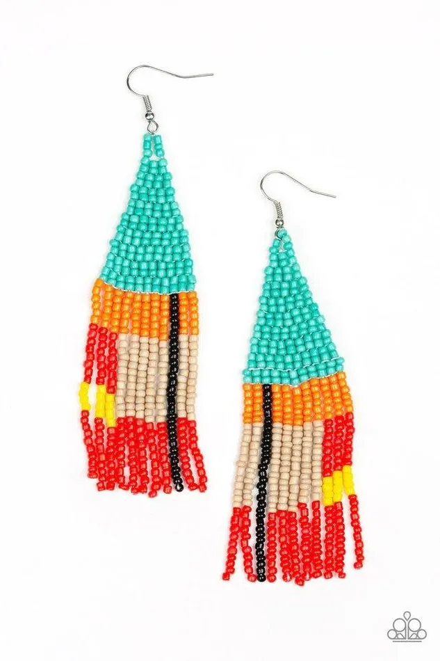 Paparazzi Earring Beaded Boho Blue Paparazzi Jewelry Earrings Paparazzi Earring Beaded Boho Blue Paparazzi Jewelry Earrings