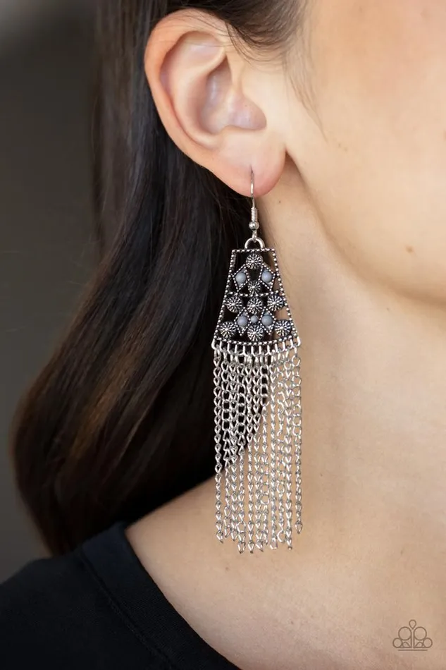 Paparazzi Earring Cleopatras Allure Silver Paparazzi Jewelry Earrings