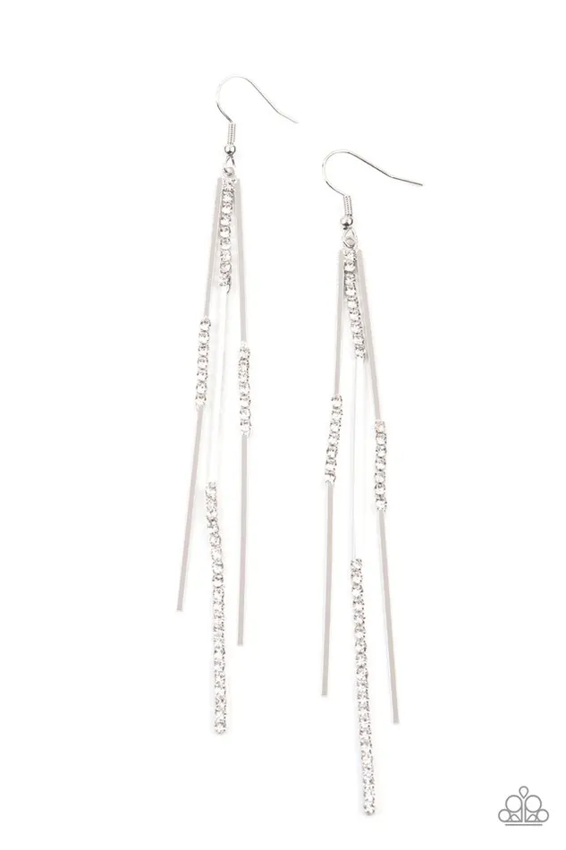 Paparazzi Earring Dainty Dynamism White Paparazzi Jewelry Earrings Paparazzi Earring Dainty Dynamism White Paparazzi Jewelry Earrings
