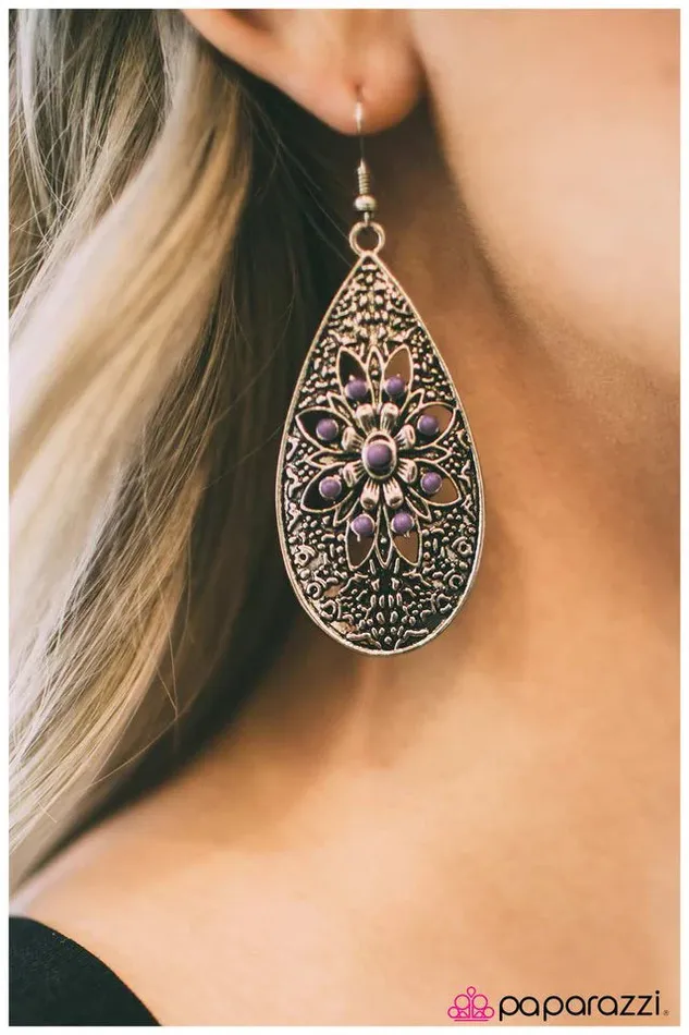 Paparazzi Earring Day By Day Purple Paparazzi Jewelry Earrings