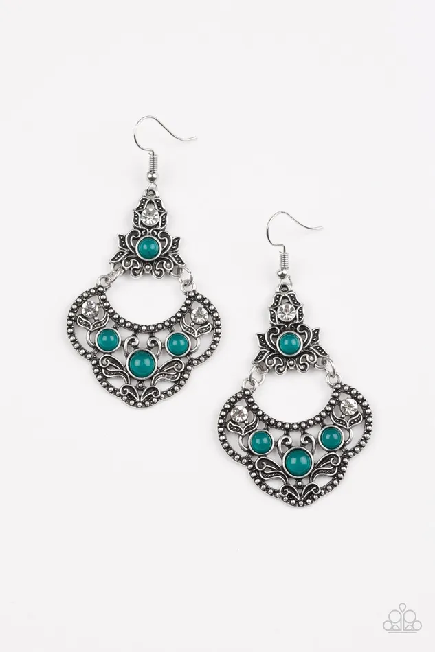 Paparazzi Earring Garden State Glow Green Paparazzi Jewelry Earrings