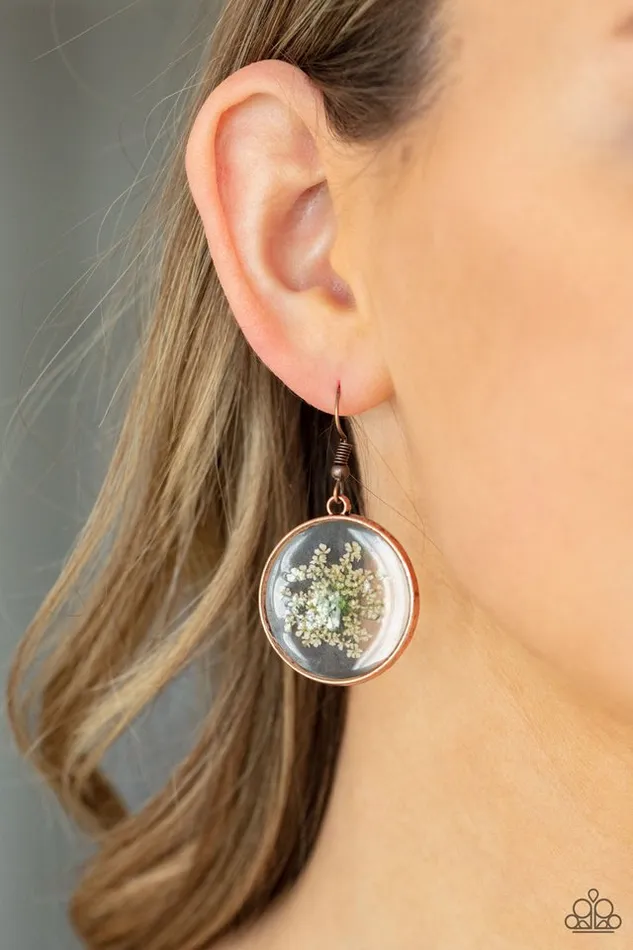 Paparazzi Earring Happily Ever Eden Copper Paparazzi Jewelry Earrings