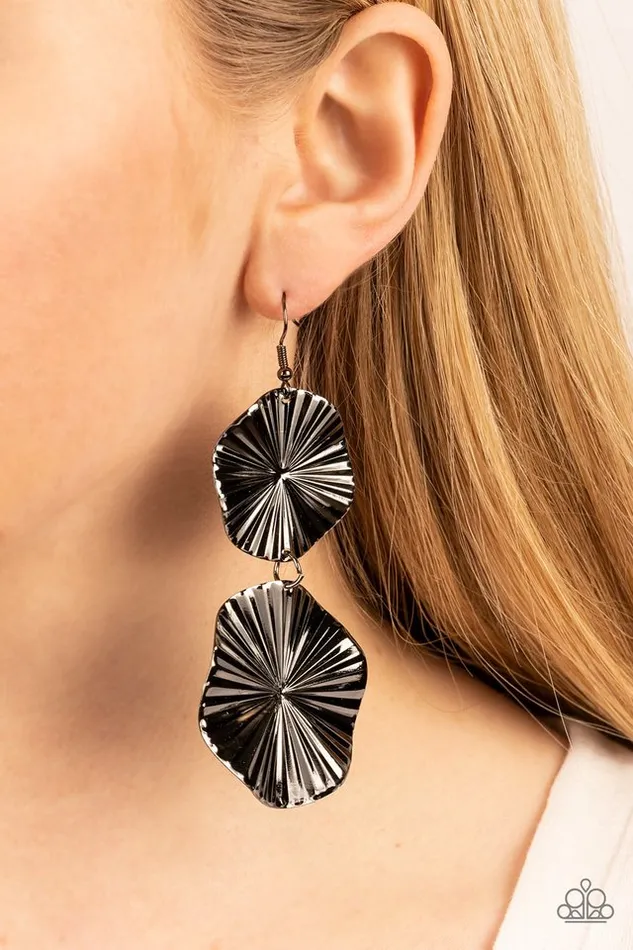 Paparazzi Earring In Your Wildest FANtasy Black Paparazzi Jewelry Earrings Paparazzi Earring In Your Wildest FANtasy Black Paparazzi Jewelry Earrings