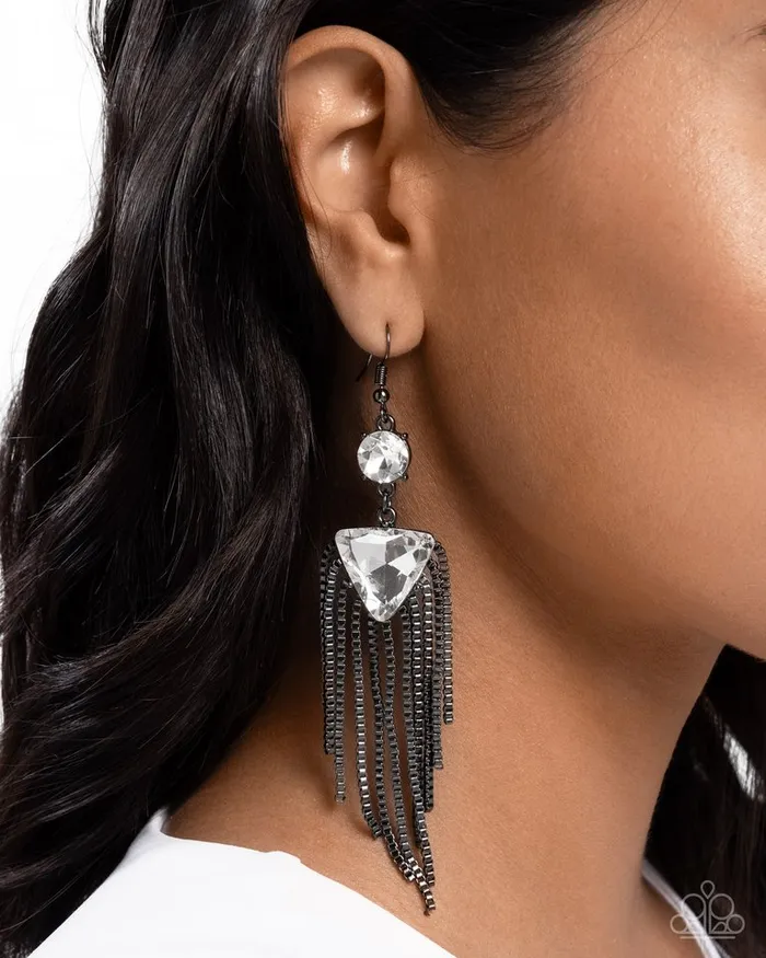 Paparazzi Earring Maven Musings Black Paparazzi Jewelry Earrings