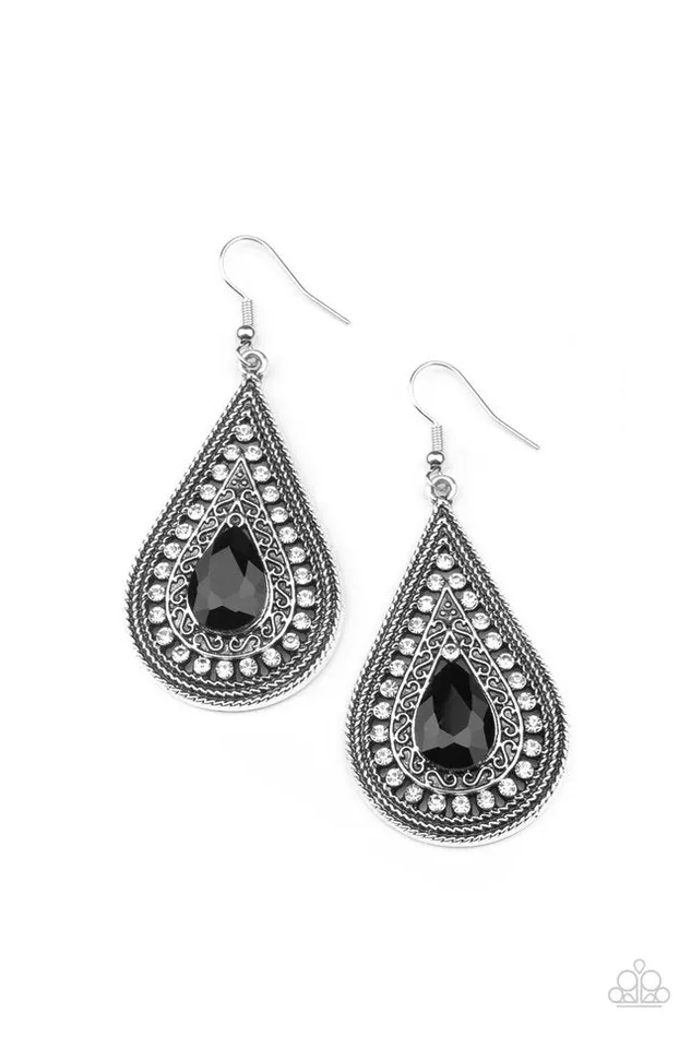 Paparazzi Earring Metro Masquerade Black Paparazzi Jewelry Earrings Paparazzi Earring Metro Masquerade Black Paparazzi Jewelry Earrings