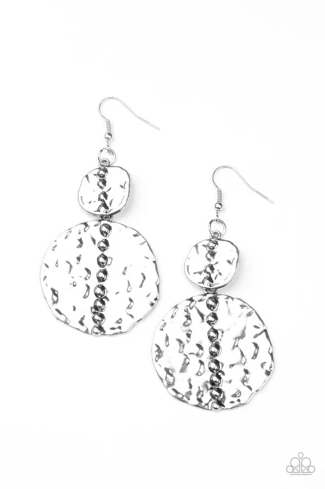 Paparazzi Earring Metro Metalhead Silver Paparazzi Jewelry Earrings Paparazzi Earring Metro Metalhead Silver Paparazzi Jewelry Earrings