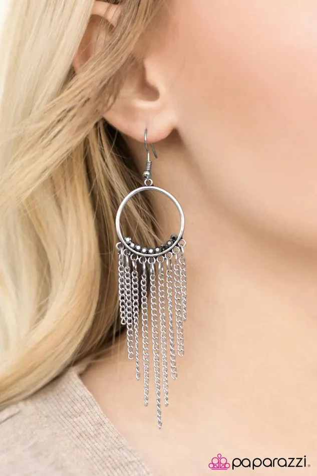 Paparazzi Earring My Claim To Fame Silver Paparazzi Jewelry Earrings