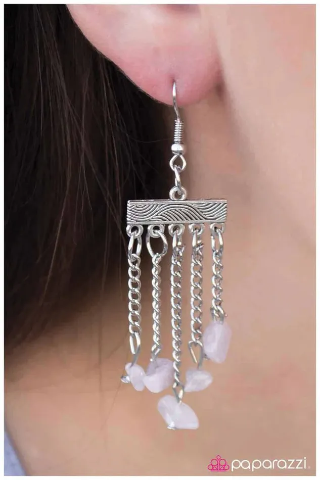 Paparazzi Earring NaturalBorn Bombshell Pink Paparazzi Jewelry Earrings