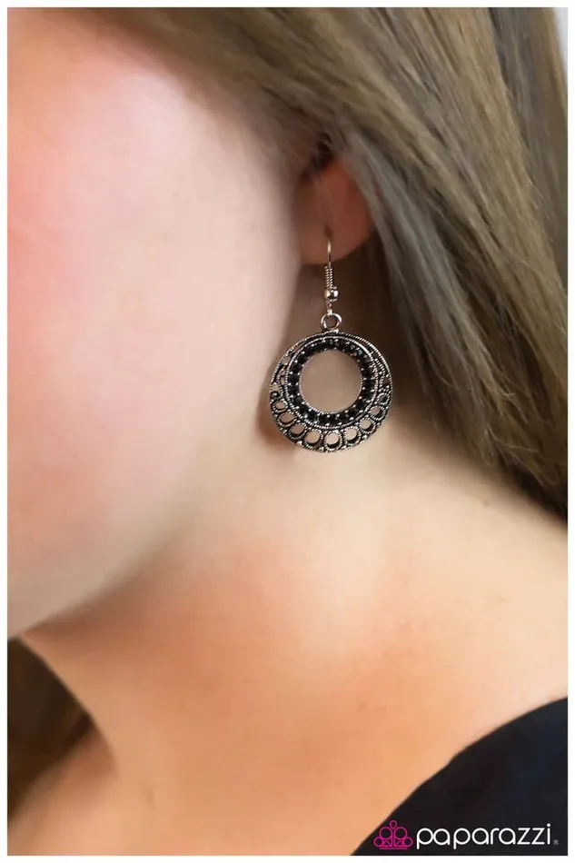 Paparazzi Earring Party Like A Rockstar Black Paparazzi Jewelry Earrings