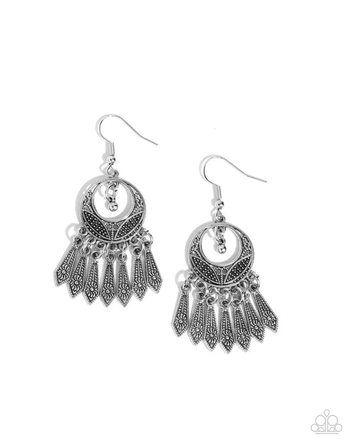 Paparazzi Earring PRAIRIE For Me Silver Paparazzi Jewelry Earrings Paparazzi Earring PRAIRIE For Me Silver Paparazzi Jewelry Earrings
