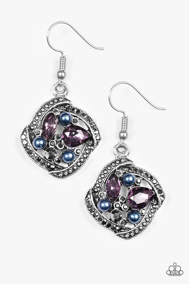 Paparazzi Earring Prestigious Shimmer Multi Paparazzi Jewelry Earrings