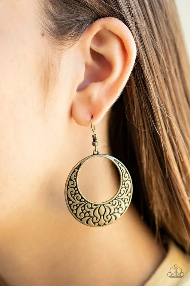 Paparazzi Earring Secret Groves Brass Paparazzi Jewelry Earrings