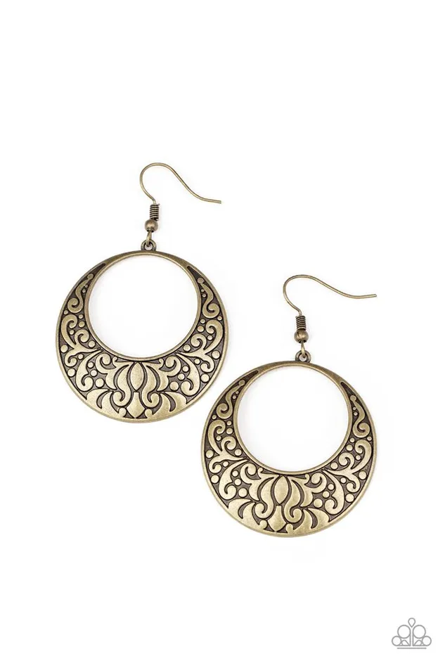 Paparazzi Earring Secret Groves Brass Paparazzi Jewelry Earrings Paparazzi Earring Secret Groves Brass Paparazzi Jewelry Earrings