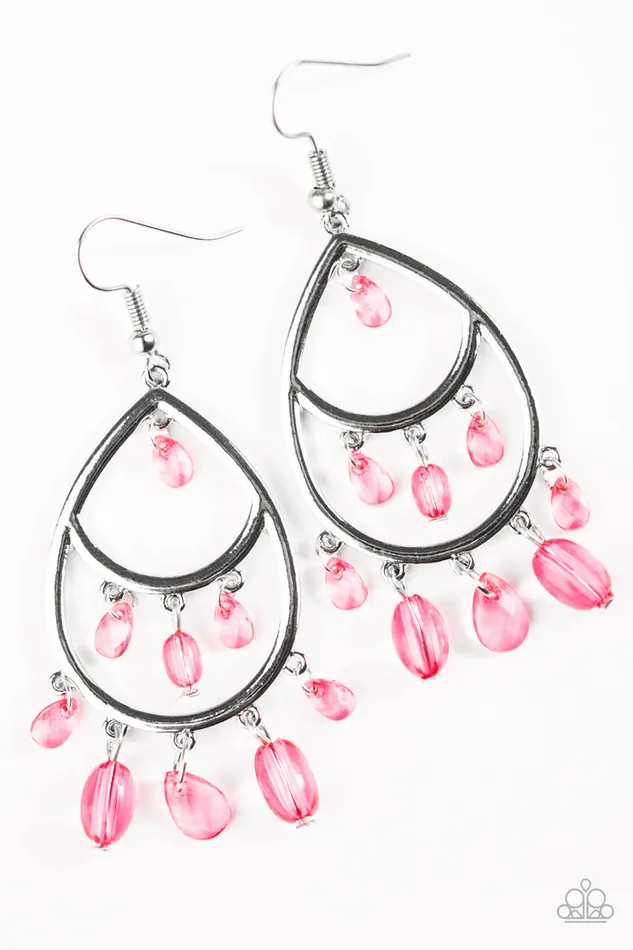 Paparazzi Earring Sparkling Soiree Pink Paparazzi Jewelry Earrings