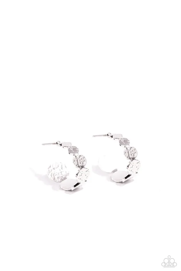 Paparazzi Earring Textured Tease Silver Paparazzi Jewelry Earrings Paparazzi Earring Textured Tease Silver Paparazzi Jewelry Earrings