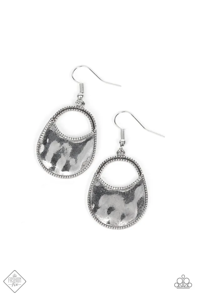 Paparazzi Earrings Rio Rancho Relic Silver Paparazzi Jewelry Earrings