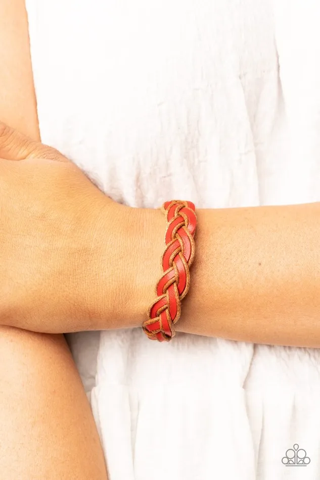 Paparazzi Jewelry Bracelets Paparazzi Bracelet Alpine Alpha Red