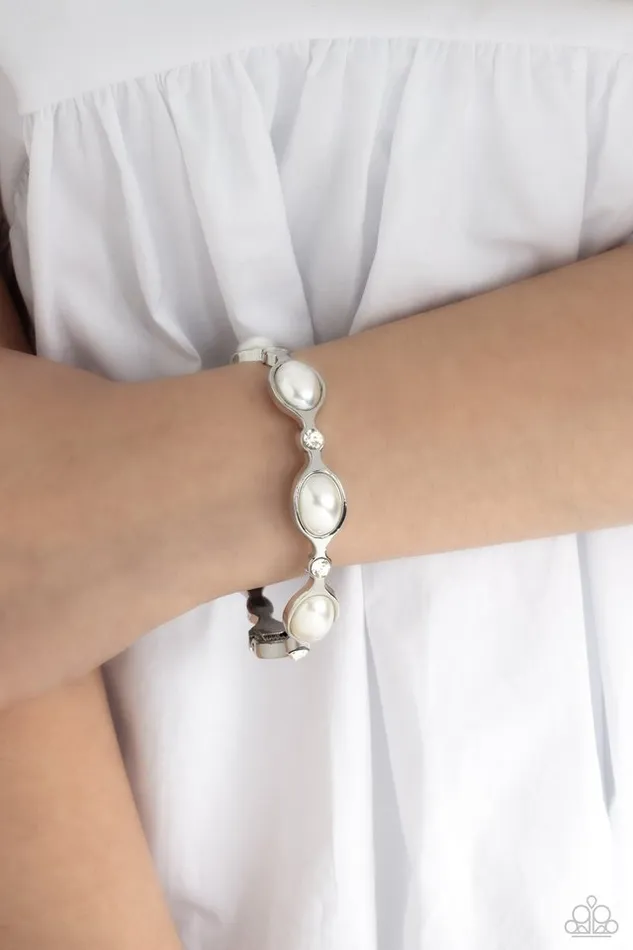 Paparazzi Jewelry Bracelets Paparazzi Bracelet Are You Gonna Be My PEARL White