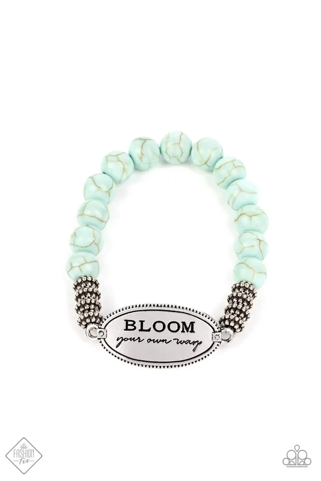 Paparazzi Jewelry Bracelets Paparazzi Bracelet Bedouin Bloom Blue