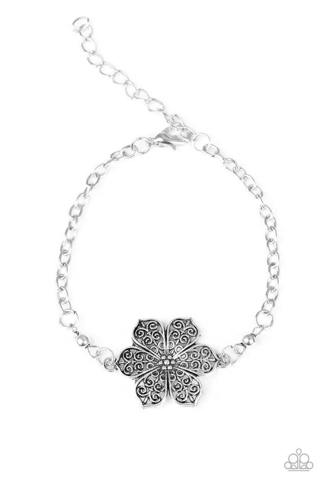 Paparazzi Jewelry Bracelets Paparazzi Bracelet Bermuda Bloom Silver