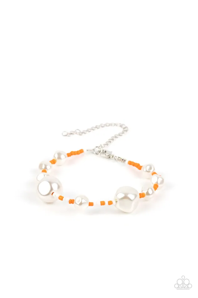 Paparazzi Jewelry Bracelets Paparazzi Bracelet Contemporary Coastline Orange