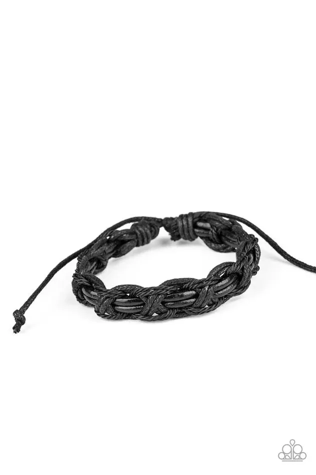 Paparazzi Jewelry Bracelets Paparazzi Bracelet Dont WEAVE Me Hanging Black