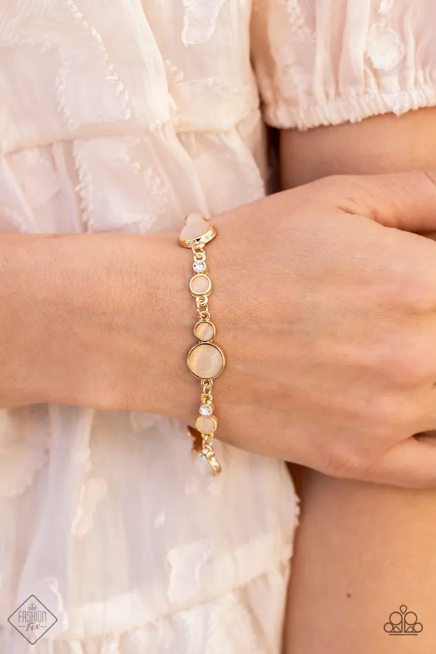 Paparazzi Jewelry Bracelets Paparazzi Bracelet Fashion Fix June 2021 Storybook Beam Gold