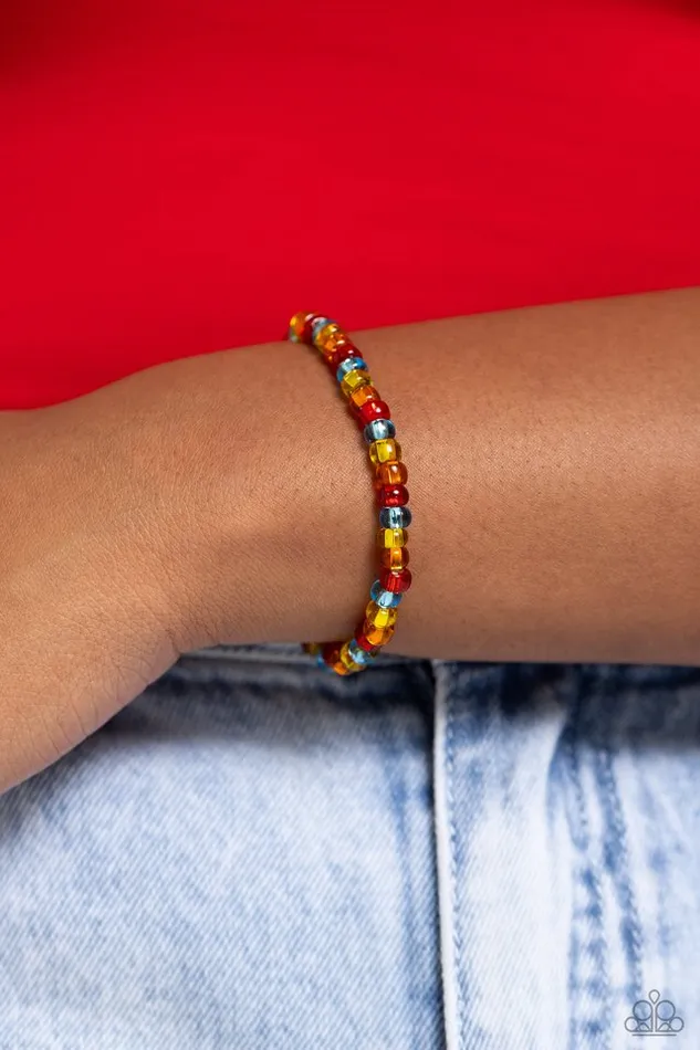 Paparazzi Jewelry Bracelets Paparazzi Bracelet GLASS is in Session Red
