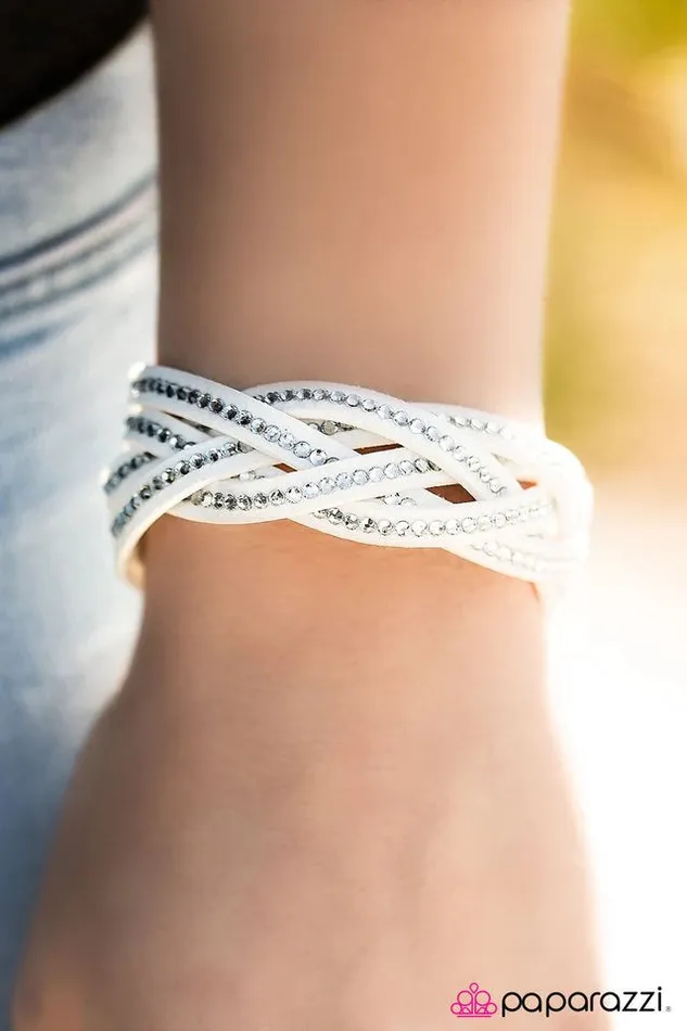 Paparazzi Jewelry Bracelets Paparazzi Bracelet Glitter Patrol White