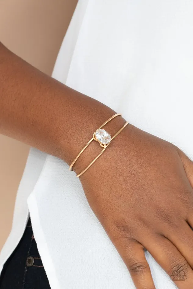 Paparazzi Jewelry Bracelets Paparazzi Bracelet GLOW No Mercy Gold