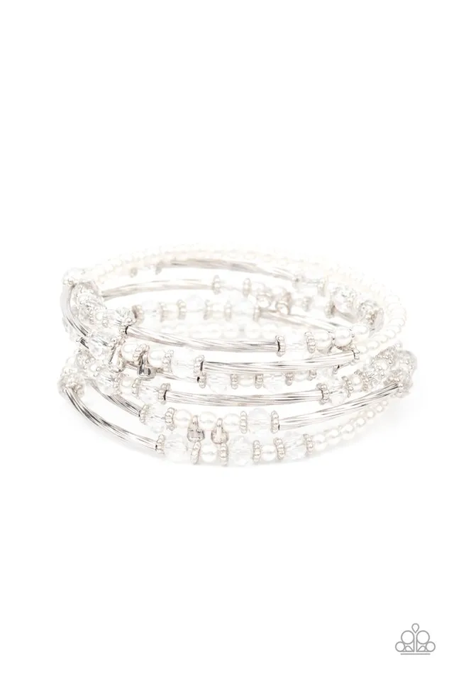 Paparazzi Jewelry Bracelets Paparazzi Bracelet HeadTurning Twinkle White Paparazzi Jewelry Bracelets Paparazzi Bracelet HeadTurning Twinkle White