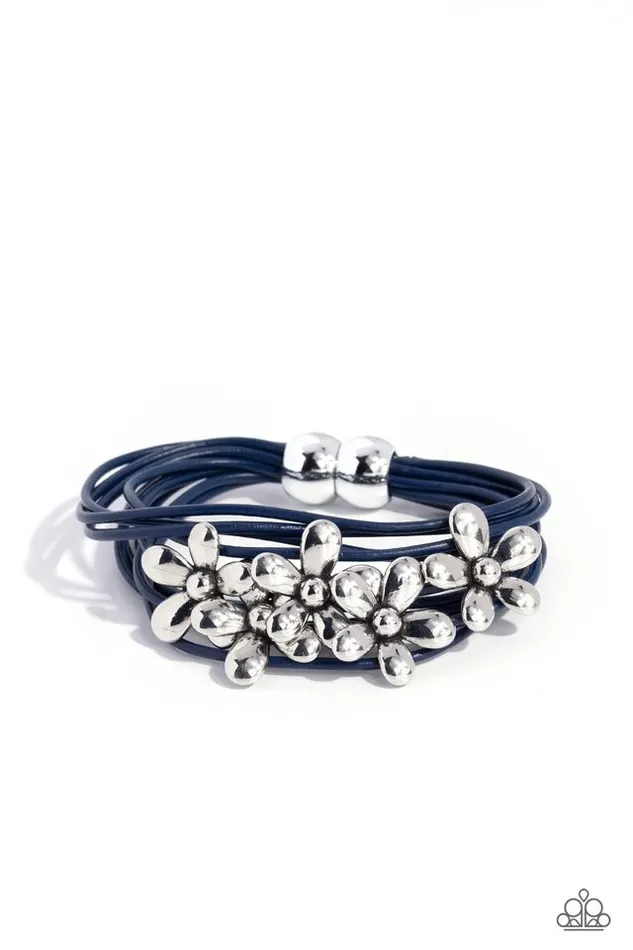 Paparazzi Jewelry Bracelets Paparazzi Bracelet Here Comes the BLOOM Blue Paparazzi Jewelry Bracelets Paparazzi Bracelet Here Comes the BLOOM Blue