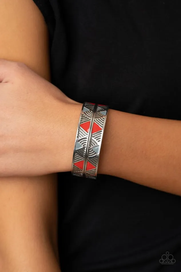 Paparazzi Jewelry Bracelets Paparazzi Bracelet Hidden Glyphs Red