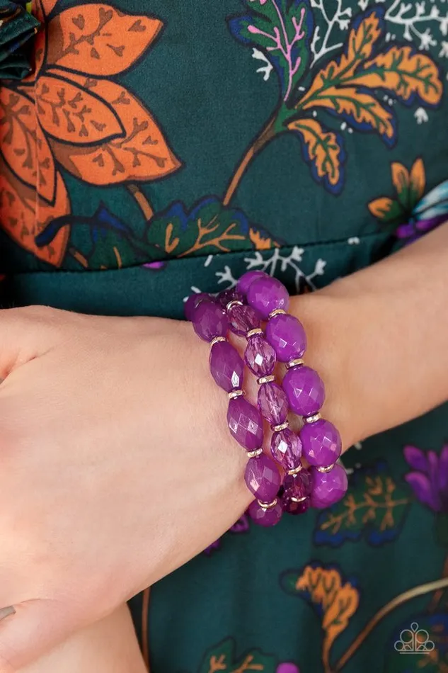 Paparazzi Jewelry Bracelets Paparazzi Bracelet High Tide Hammock Purple