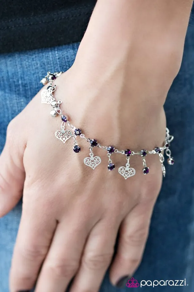 Paparazzi Jewelry Bracelets Paparazzi Bracelet If My Heart Had Windows Purple