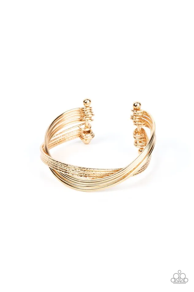 Paparazzi Jewelry Bracelets Paparazzi Bracelet Industrialized Shimmer Gold Paparazzi Jewelry Bracelets Paparazzi Bracelet Industrialized Shimmer Gold