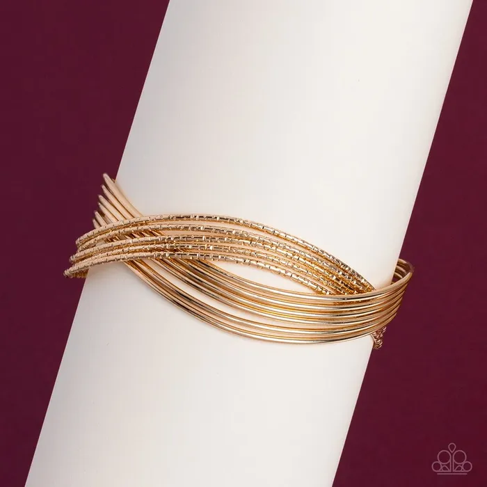 Paparazzi Jewelry Bracelets Paparazzi Bracelet Industrialized Shimmer Gold Paparazzi Jewelry Bracelets Paparazzi Bracelet Industrialized Shimmer Gold