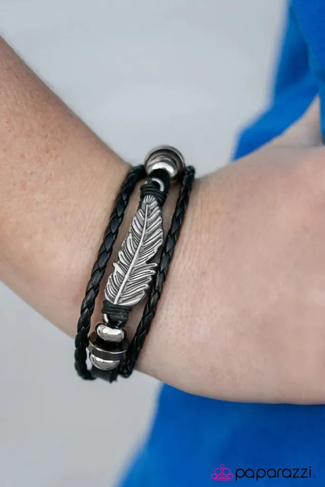 Paparazzi Jewelry Bracelets Paparazzi Bracelet Iron Eagle Black