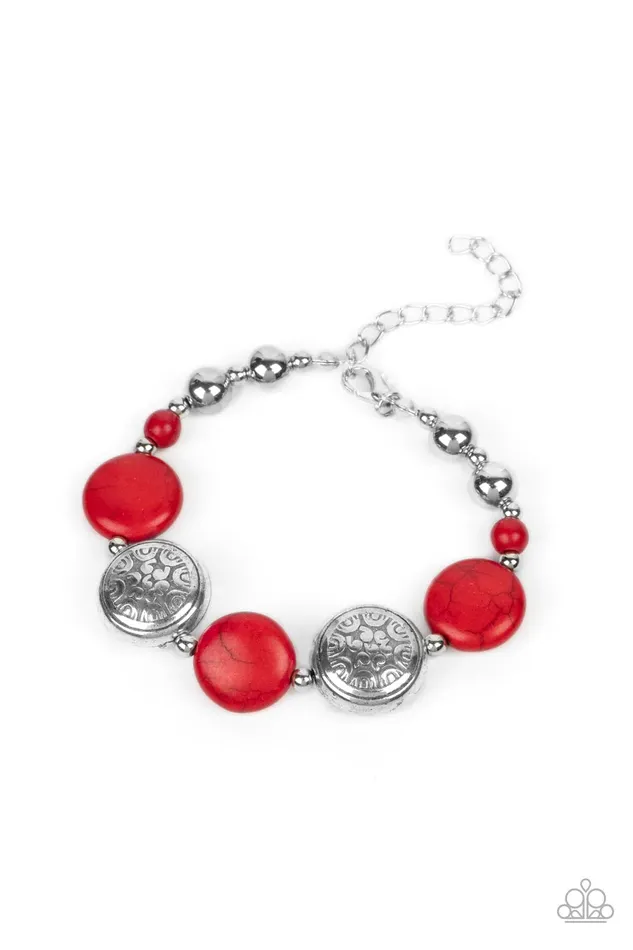 Paparazzi Jewelry Bracelets Paparazzi Bracelet Oasis Orchard Red