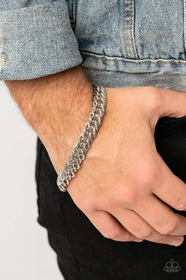 Paparazzi Jewelry Bracelets Paparazzi Bracelet On The Up and UPPERCUT Silver