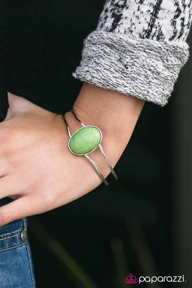 Paparazzi Jewelry Bracelets Paparazzi Bracelet Painted Desert Green
