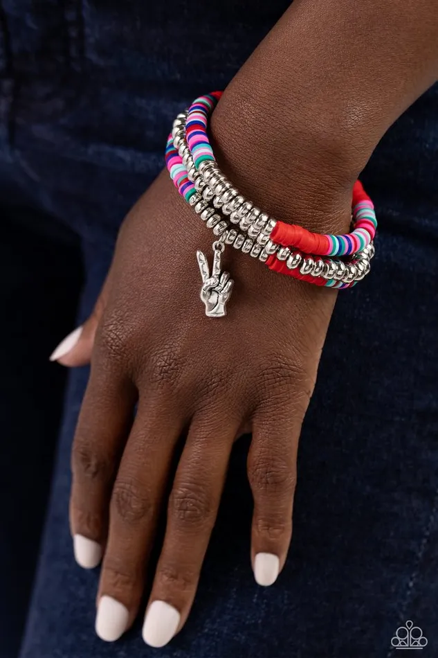 Paparazzi Jewelry Bracelets Paparazzi Bracelet Peaceful Potential Red