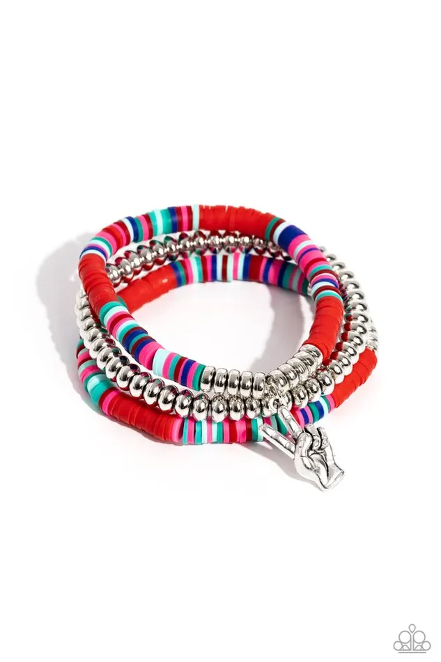 Paparazzi Jewelry Bracelets Paparazzi Bracelet Peaceful Potential Red Paparazzi Jewelry Bracelets Paparazzi Bracelet Peaceful Potential Red