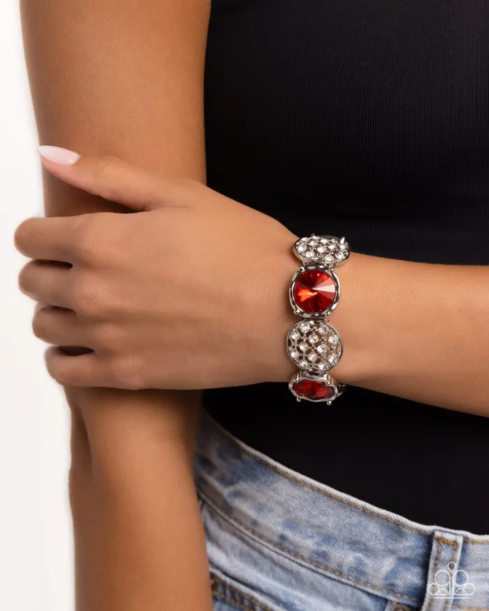 Paparazzi Jewelry Bracelets Paparazzi Bracelet Refined Refresh Red