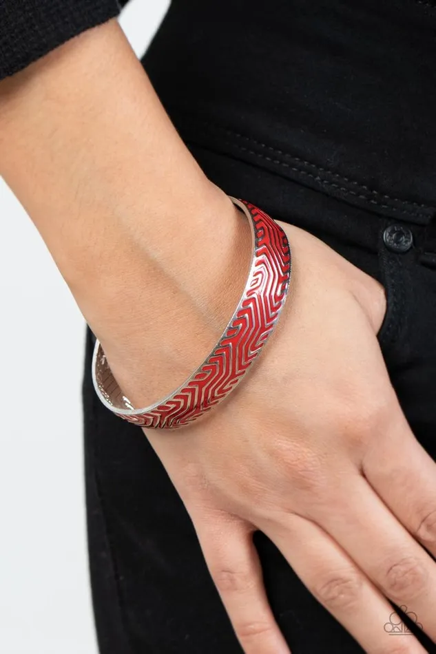 Paparazzi Jewelry Bracelets Paparazzi Bracelet Relic Raider Red