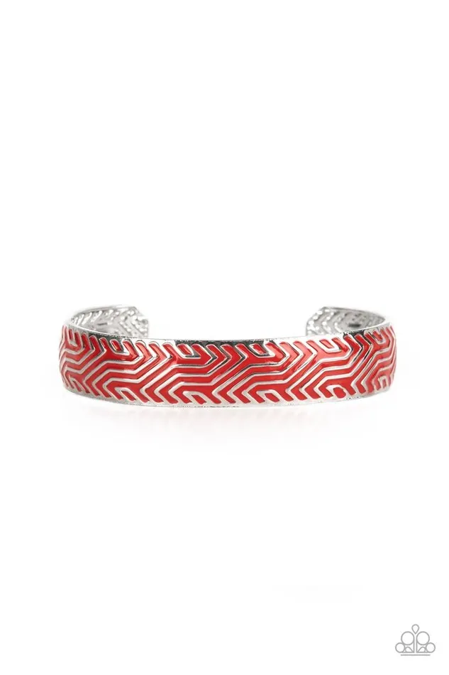 Paparazzi Jewelry Bracelets Paparazzi Bracelet Relic Raider Red Paparazzi Jewelry Bracelets Paparazzi Bracelet Relic Raider Red