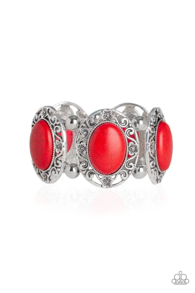 Paparazzi Jewelry Bracelets Paparazzi Bracelet Rodeo Rancho Red