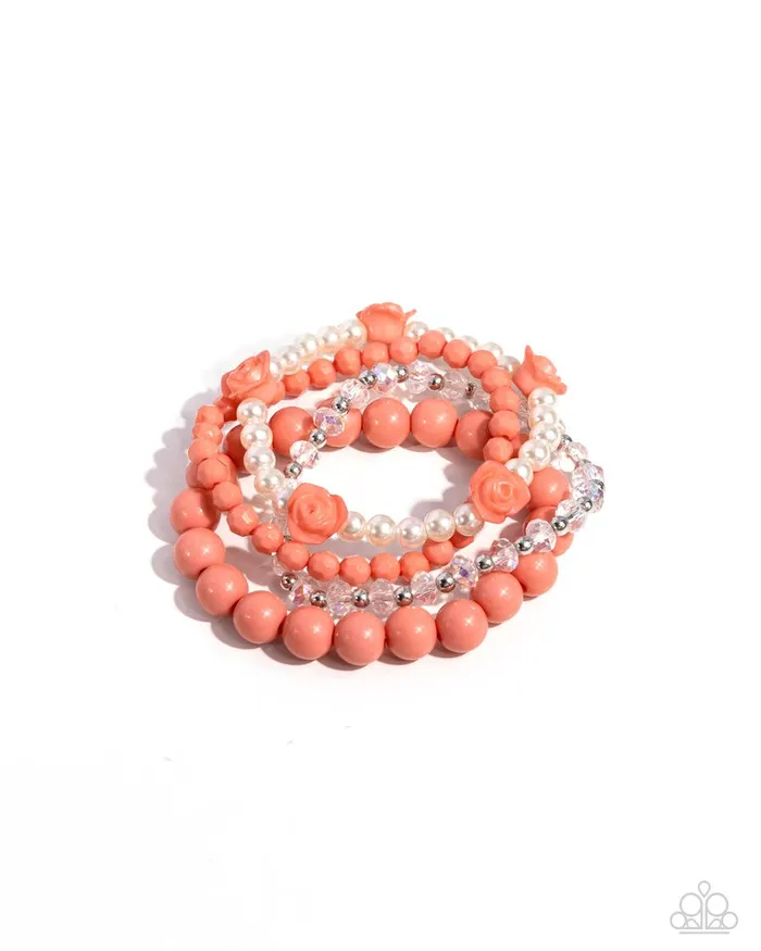 Paparazzi Jewelry Bracelets Paparazzi Bracelet Rosy Retrospection Orange Paparazzi Jewelry Bracelets Paparazzi Bracelet Rosy Retrospection Orange