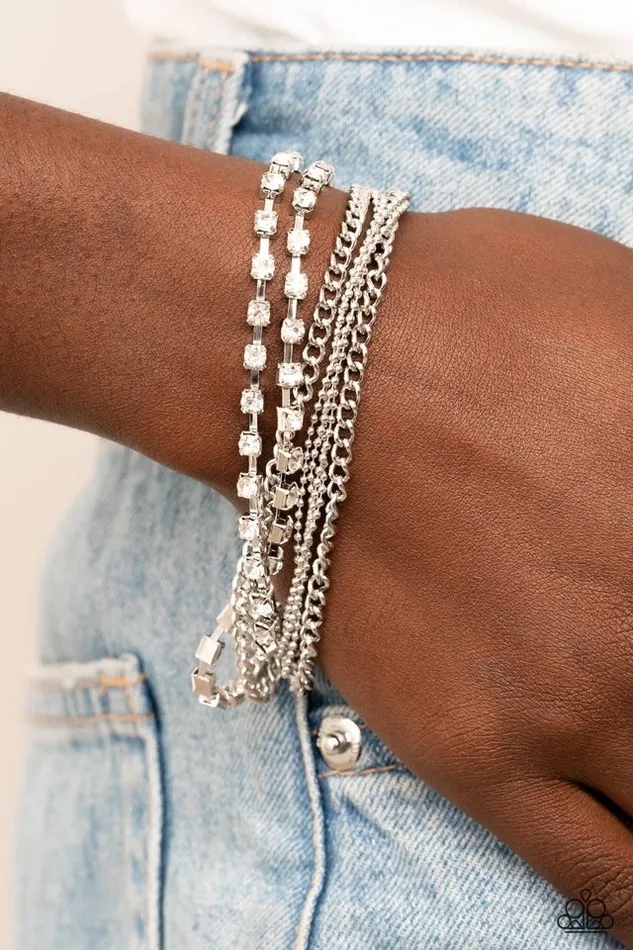 Paparazzi Jewelry Bracelets Paparazzi Bracelet Secretly Sassy White